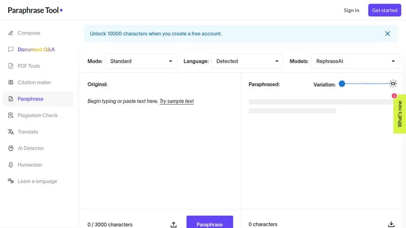 paraphrase tool website