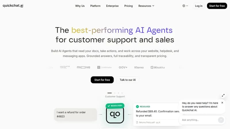 quickchat ai website