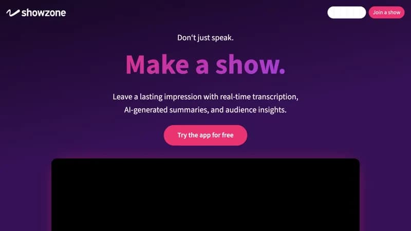Showzone screenshot