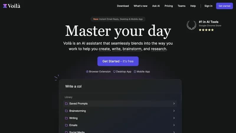 Voilà AI Assistant screenshot