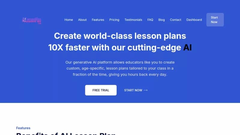 AI Lesson Plan screenshot