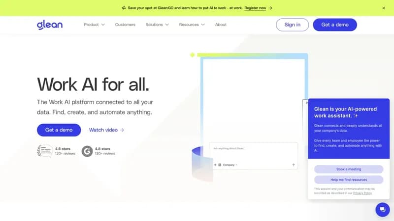 Glean screenshot