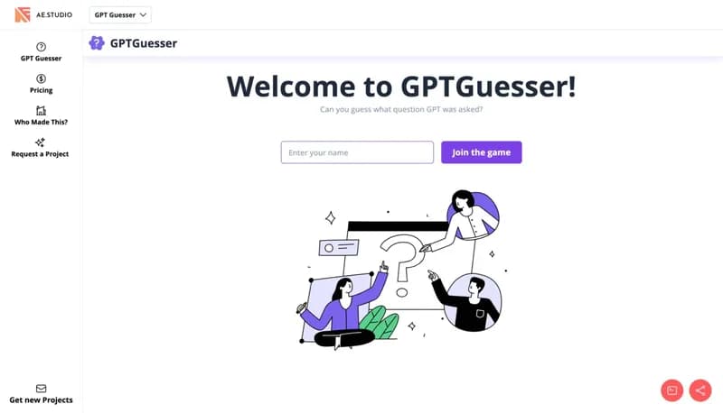 GPT Guesser screenshot