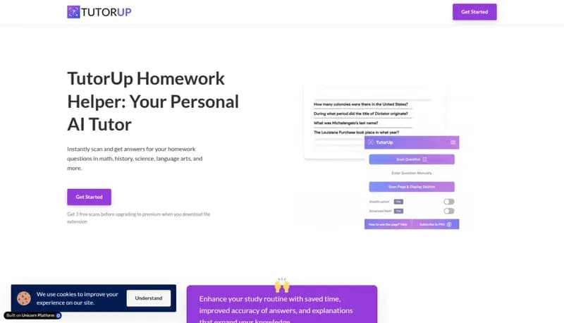 TutorUp Homework Helper screenshot