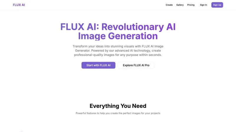 FLUX AI Image Generation screenshot