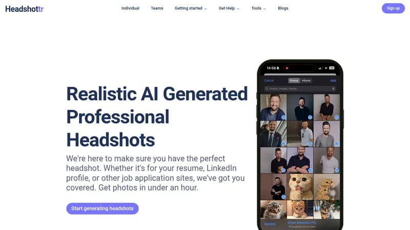 headshottr website