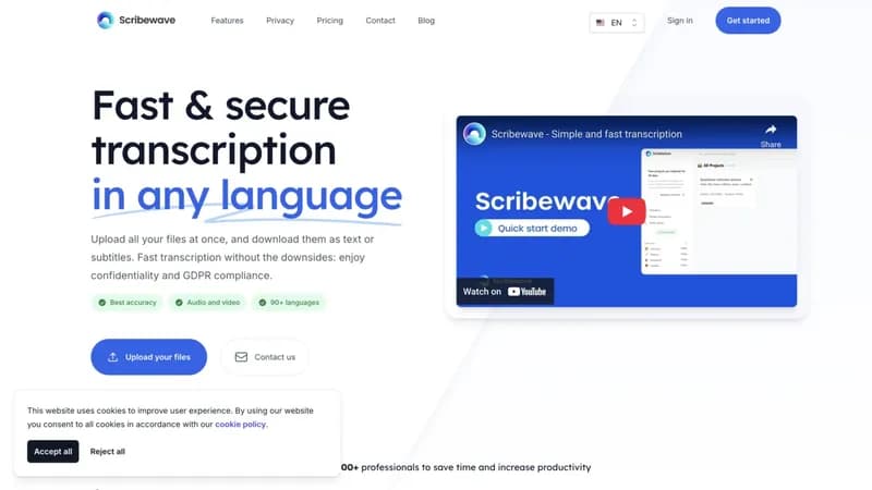 Scribewave screenshot