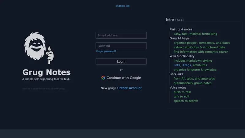 Grug Notes screenshot