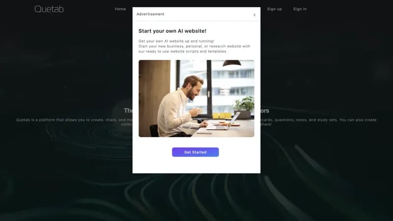 Quetab screenshot