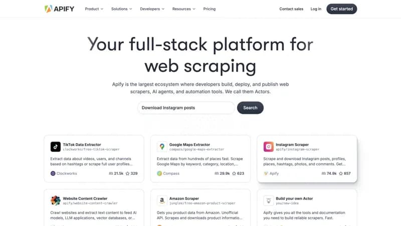 Apify screenshot
