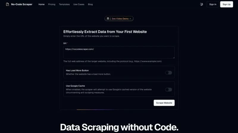 No-Code Scraper screenshot
