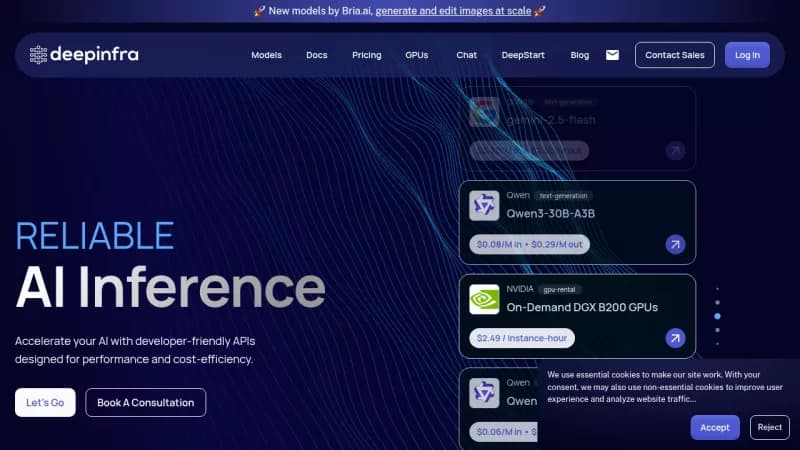 DeepInfra screenshot
