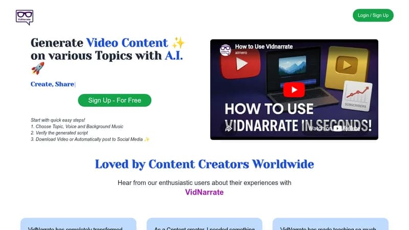 vidnarrate website