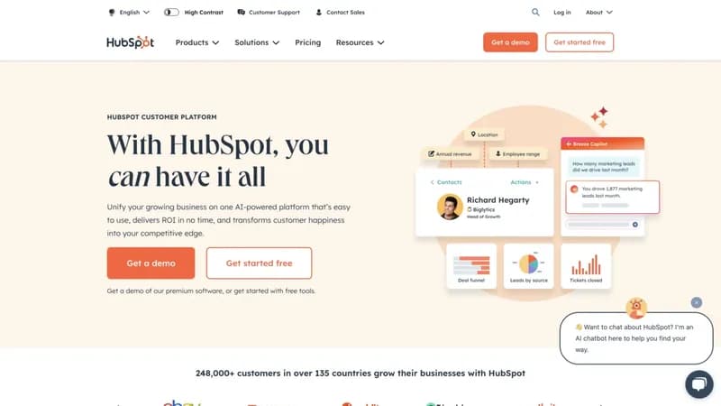 HubSpot screenshot