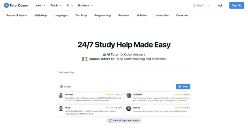 TutorOcean screenshot