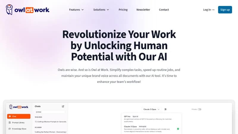 owl at work website