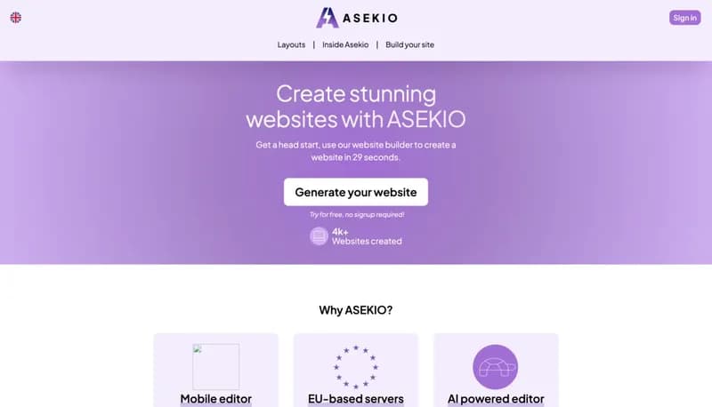 Asekio screenshot