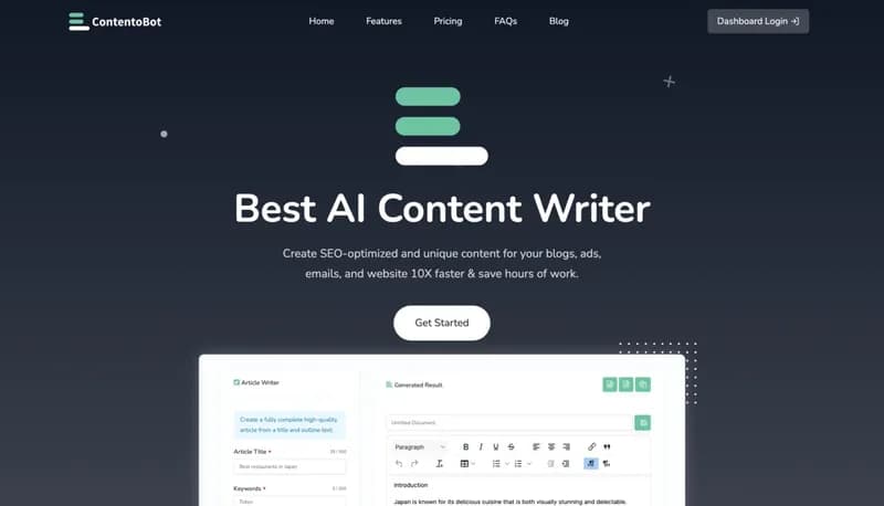 ContentoBot screenshot