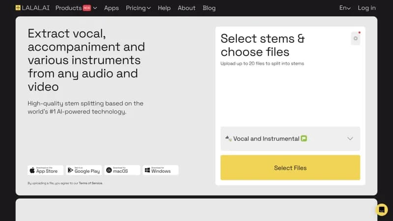 LALAL.AI screenshot