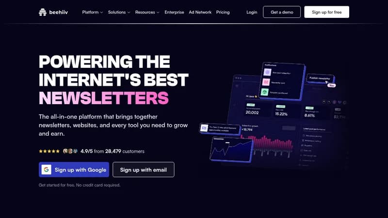 beehiiv website