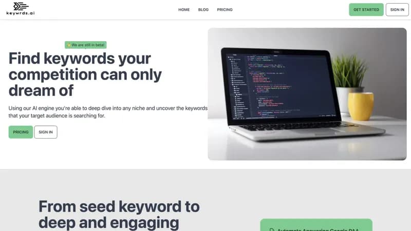 Keywrds.ai screenshot