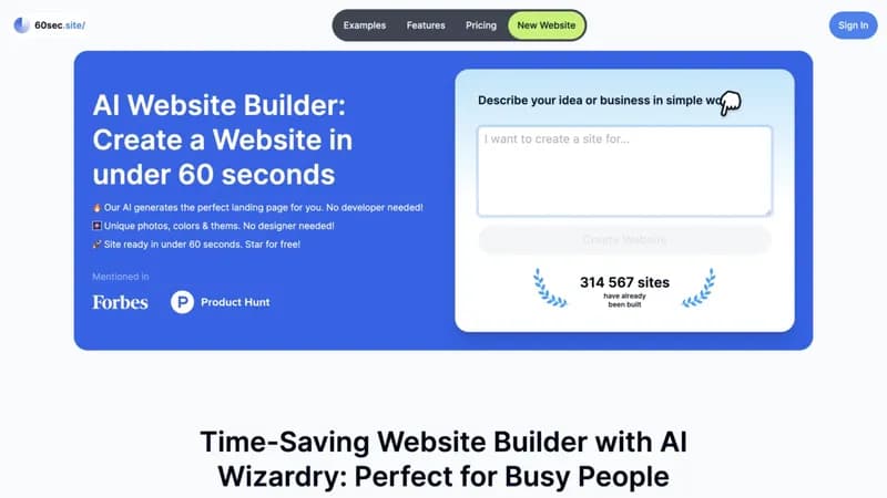 AI Website Builder screenshot