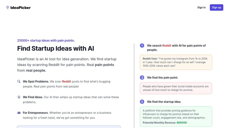 ideapicker website