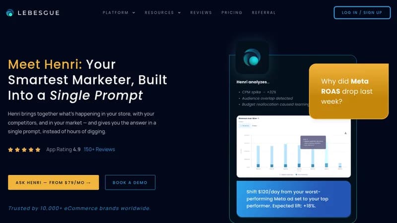 lebesgue: ai cmo website