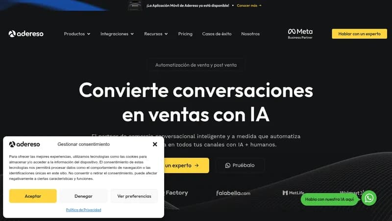 adereso ai website