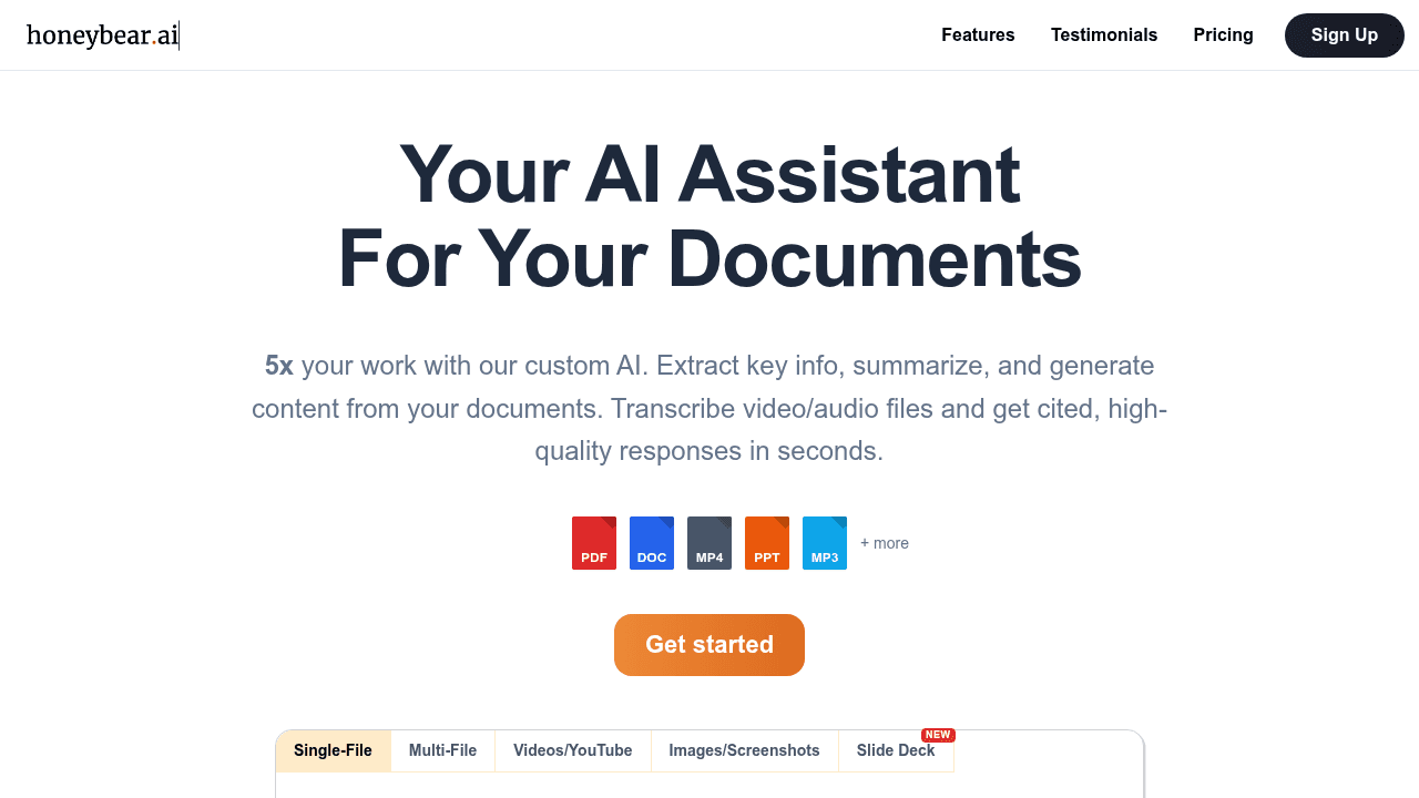 honeybear.ai website