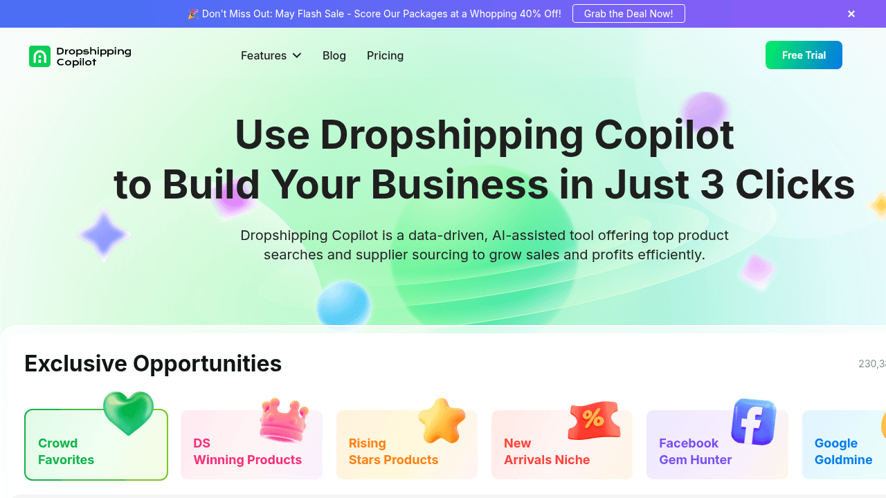 dropshipping copilot website