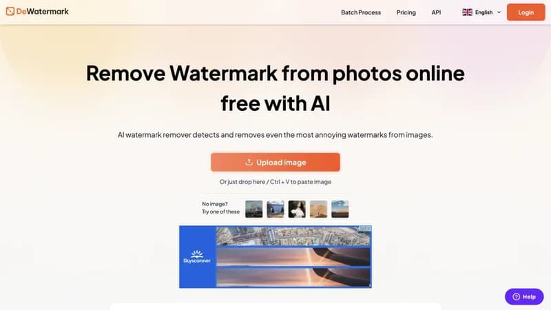 DeWatermark.AI screenshot