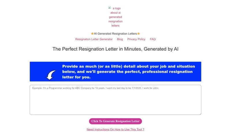 Resign.ai screenshot