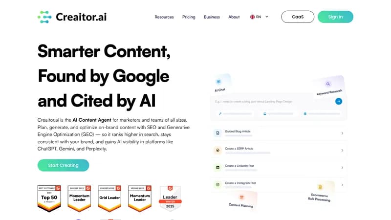 creaitor.ai website