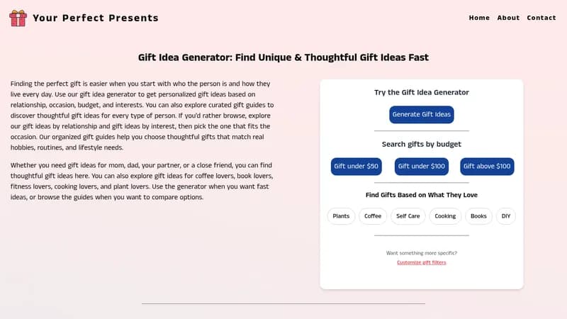 your perfect presents website