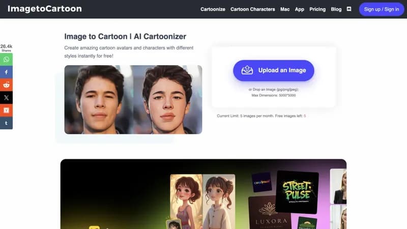 Image to Cartoon screenshot
