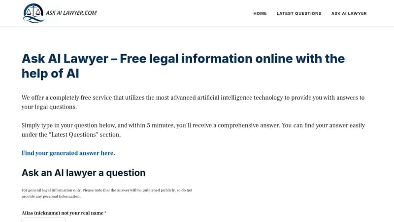 ask ai lawyer website