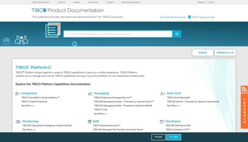 TIBCO Platform screenshot