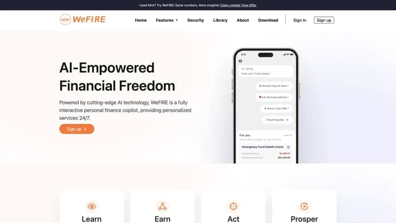 WeFIRE screenshot