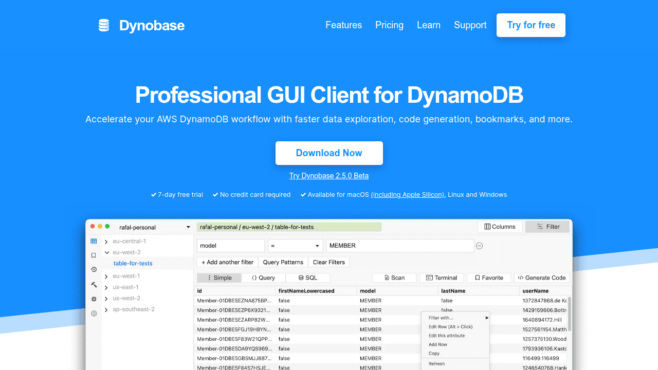 dynobase website