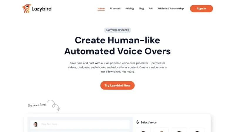 Lazybird screenshot