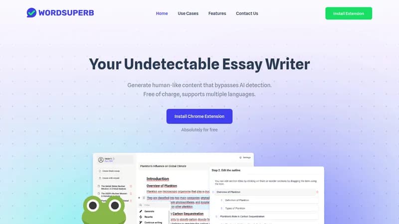 wordsuperb ai essay writer website