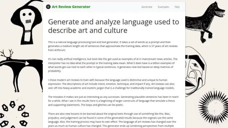 Art Review Generator screenshot