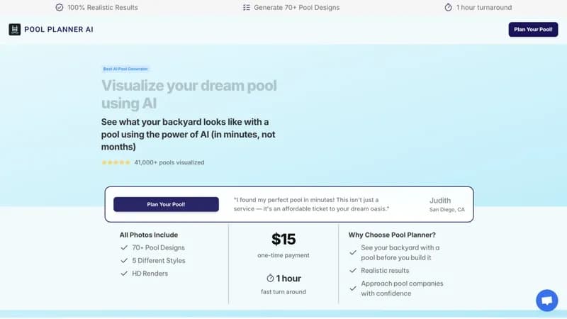 Pool Planner AI screenshot