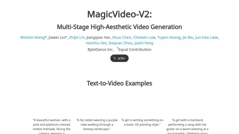 MagicVideo-V2 screenshot