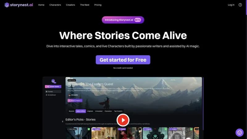 Storynest.ai screenshot