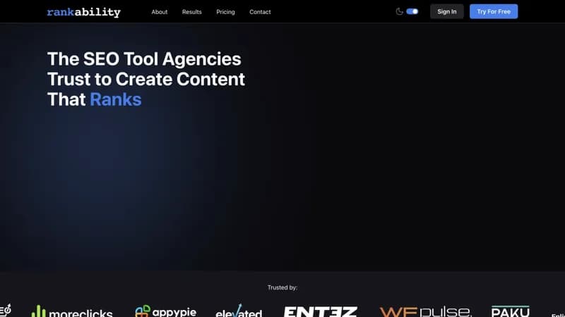 Rankability screenshot