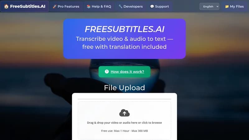 freesubtitles.ai website