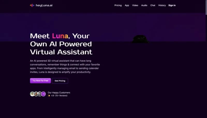 HeyLuna.ai screenshot