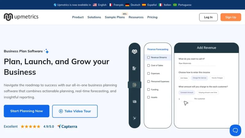 upmetrics website